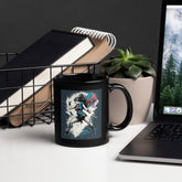 No Excuses Just Results Black Glossy Mug - Beyond T-shirts